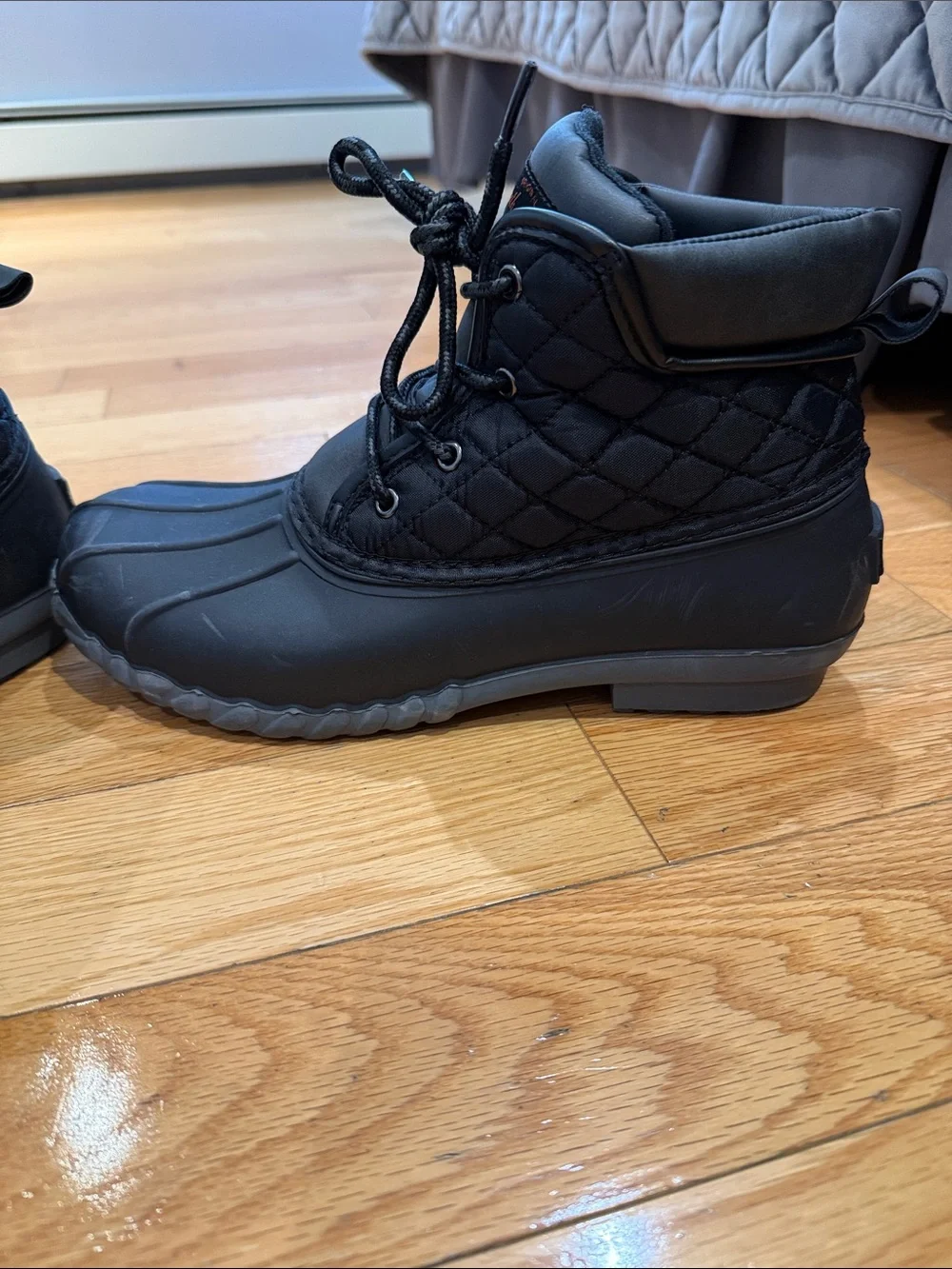 Weatherproof Men's Black Waterproof Duck-Style Winter Boots SZ 9